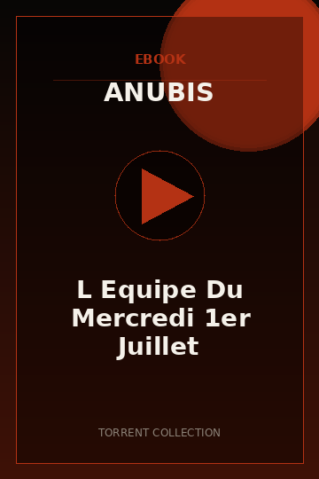 L Equipe Du Mercredi 1er Juillet