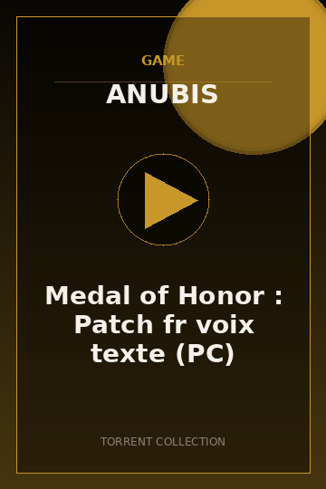 Medal of Honor : Patch fr voix texte (PC)