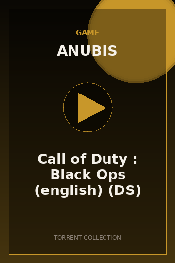 Call of Duty : Black Ops (english) (DS)