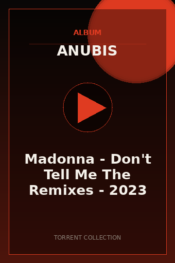 Madonna - Don't Tell Me The Remixes - 2023